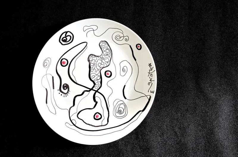 Miniature-Assiette Décorée | Dessin N° : 017-vendu