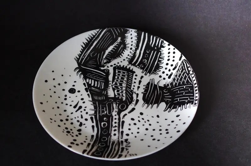 Miniature-Assiette Décorée | Peinture N° : 011