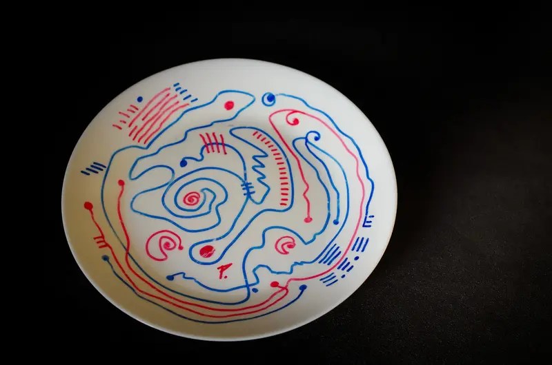 Miniature-Assiette Décorée-Dessin N° : 055