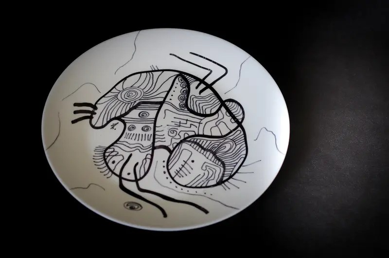 Miniature-Assiette Décorée-Dessin N° : 060