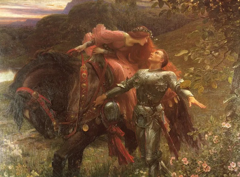 La Belle Dame sans merci, peinture de Frank Bernard Dicksee.